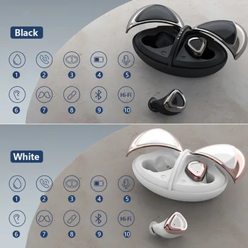 IPX7 Veekindel Earbuds tasu võtmise Korral Bluetooth-Ühilduva 5.0 Kõrvaklapid Madal Latentsus Kõrvaklapid Nutitelefonid Must