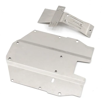 Šassii Armor Protector Skid Plate Silver RC Auto Uuendamine Osad Roostevabast Terasest Yikong DF7 1/7 Short Course Truck