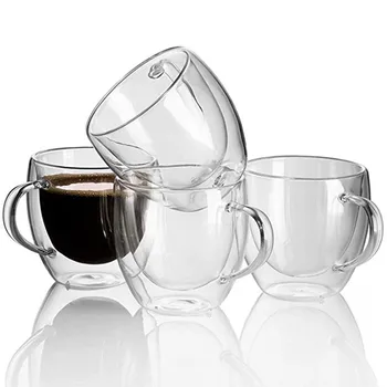 1/2/4tk Kahekordse Seina kuumakindel Cup Selge Käsitsi valmistatud Teed Juua Tervislik Jook Tassi Isoleeritud kohvitass