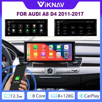 Android 11 PX8 12.3 Tolline Puutetundlik Carplay Raadio Audi A8 D4 2011-2017 Navigatsiooni GPS DVD-Mängija, Auto Aksessuaarid 4G WIFI