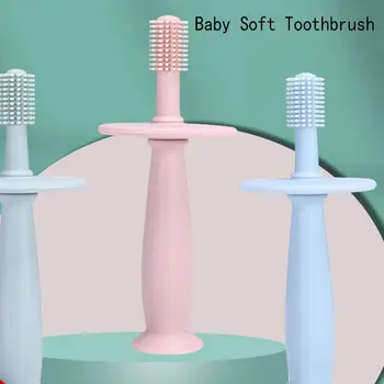 Toidu Silikooniga 360° Pööramine Baby Soft Hambaharja BPA Vaba Hamba Puhastage Harja suuhooldusvahendid iminapp