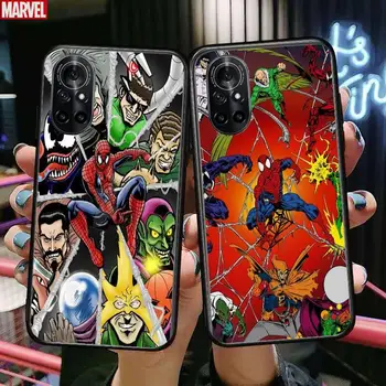 Koomiline Spiderman Selge Telefoni Puhul Huawei Honor 20 10 9 8 A 7 5T X Pro Lite 5G Must Etui Coque Hoesjes Koomiline Fash disain