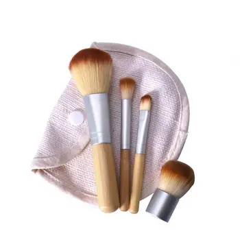 4TK/PALJU Bambusest Pintsel Sihtasutus Pintsel, Make-up Tool Pulber Kosmeetika Meik Harja Ilu Nägu Harjad