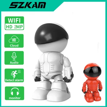 Szkam 1080P Robot WIFI Ip Kaamera Baby Jälgida Veebikaamera APP Kaugjuhtimispult Smart Home Video Valve Wireless CCTV Kaamera