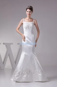 tasuta kohaletoimetamine 2017 uus disain mood pulm kleit pruut abiellus pikk kohandatud tikandid profileerimine valge merineitsi pulmad Kleidid