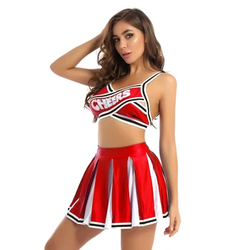 Naiste Jaapani Koolitüdruk Cosplay Tüdruk Ühtne Seksikas Suvised Õhukesed Püksid Gleeing Cheerleader Kostüüm Femme Komplekt Halloween Kostüüm