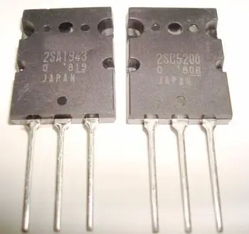 100% Originaal Uus C5200 + A1943 2SC5200 + 2SA1943 Võimendi Võimsus Transistor-3P IC Liides x 10 Paari TASUTA SHIPPING