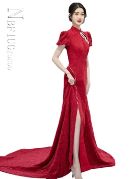 Quinceanera Kleidid Burgundia Seksikas Naiste Merineitsi Kleit Suvel Elegantne Õhtukleit Bankett Suur Pilu, Kleidid Vestidos