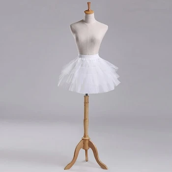 Valge Naiste Tüdrukud Vintage Mitmekihilised Plisseeritud Petticoat Ballett Mull Lühike Tutu Seelik