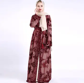 Moslemi Abaya Araabia Pikk Kampsun, eest Ramadan türgi Mantel Abayas Hicab Geyimleri Rüü Iltamat Dubai Maroko Kleit Abiye Elbise