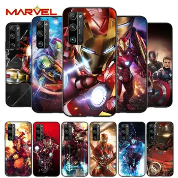 Iron Man Lahe Marvel jaoks Huawei Honor 30 20 10 9S 9A 9C 9X 8X MAX 10 9 Lite 8A 7C 7A Pro Silikoonist Pehme Must Telefon Kohtuasjas