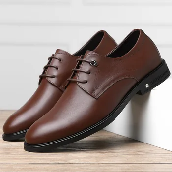 Meeste nahast kingad 2021 sügisel uue äri mood vabaaja jalatsid meeste nahast korea versiooni sõidu kingad, kleit kingad