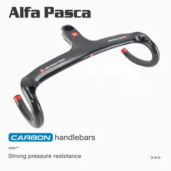 Alfa Pasca Integreeritud Juhtrauda Carbon Road Bike Lenkstangi 28.6 mm Jalgrattaga Jalgratta Käepide Baari 400/420/440mm Racing Tilk Baar