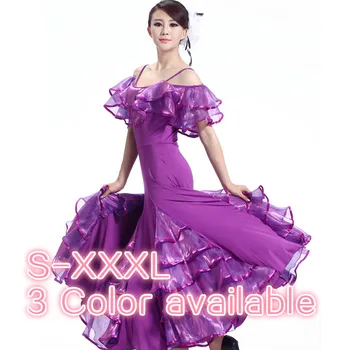 Kaasaegne tants tantsusaal tantsu kleit ripats mansett kleit Valss Tango standard konkurentsi kostüümid