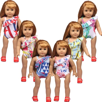 Suvel Nukud, Aksessuaarid Mood Bikiinid + klambri külge Nukk Riided 18 tolline Ameerika Mannekeeni Tüdruk Mänguasi Uus Baby Doll Uuestisündinud Kleidid