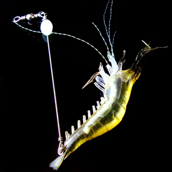 Plastikust 9.4 cm Tõetruu Hukku Krevetid Merevees Biooniline Krevett Pehme Kalapüügi Lures Konksu