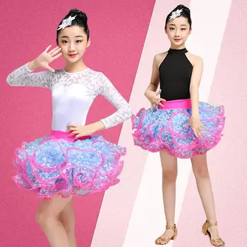 lapse kid seelik Laste Professionaalne ladina Tantsu Kleit Tüdrukud Tantsusaal Konkurentsi Kleidid Kaasaegne Valss tango Cha Cha Kostüümid