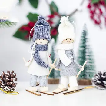 Loominguline Kawaii Christmas Angel Tüdruk Ski Ripats Tree Teenetemärgi Xmas Kingitus