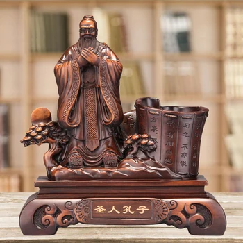 Hiina Salvei Konfutsius pliiatsi omanik office uuringu laua kaunistused ja klassikaaslastega kingitus sinology suveniirid, Konfutsianism