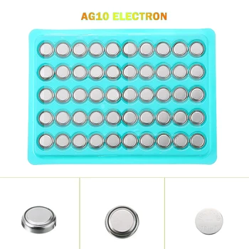 50tk 1,5 V Alkaline Button Cell Aku AG10 L1131 SR1130 189 LR54 koduelektroonika Väikeste Elektrooniliste Seadmete Osad