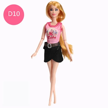 Armas Roosa Varrukateta Särgid, Topid & Must Püksid Püksid Barbie Mannekeeni Riided Varustus Komplekt Barbie Nukumaja Laste Mänguasi