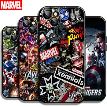 Marvel Avengers Apple iPhone 13 12 11 Pro Mini X-XR, XS Max SE 5 6 6S 7 8 Pluss Telefoni Juhul Carcasa Coque Silikoonist Kate