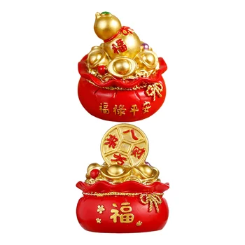 Raha Hiina Feng Shui Figuriin Bowllucky Kuju Vaik Decor Õnn Rikkuse Uus Yeartreasure Ornament Kuld Basseini Ingot