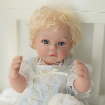 48CM Uuestisündinud Väikelapse Beebi Sue-Sue kogu Keha Silikoon Baby Dolls Käsi-üksikasjalikud Paiting Juurdunud Juuksed Vanni Mänguasi Sünnipäeva Lastele