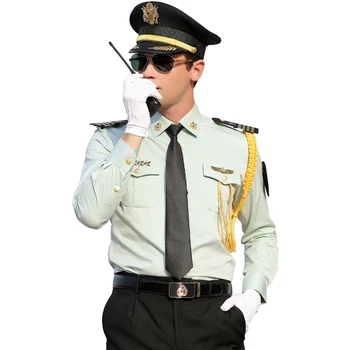 Meeste Sõjalise Julgeoleku Ühtne Mees Slim Business Casual Särgid, Ülikond Suvel Office Tunked Kapten Luksus Väljas Kleit