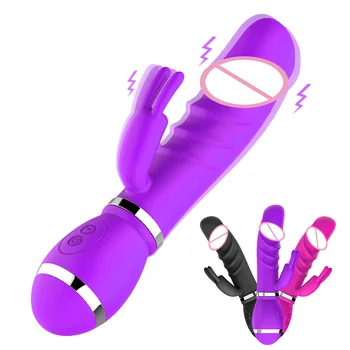 Sugu mänguasjad, Naiste Kliitori Stimulaator Realistlik Dildo Vibraatorid 12 Kiirused Küülik vibraator G-Spot Vibraator