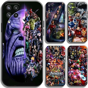 Marvel Avengers Telefon Case For Samsung Galaxy M32 Juhtudel TPÜ Tagasi Vedel Räni Coque Shell Musta Katte Täieliku Kaitse