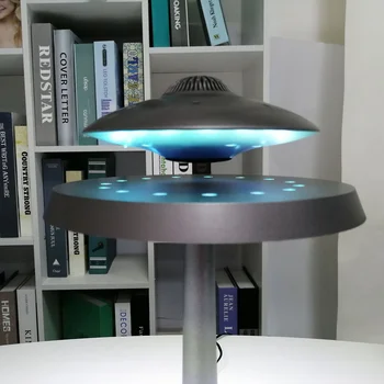 3D Surround Heli Magnetic Levitation Smart Wireless Loominguline Traadita Laadimise Bluetooth Kõlar LED Desktop UFO Laua Lamp