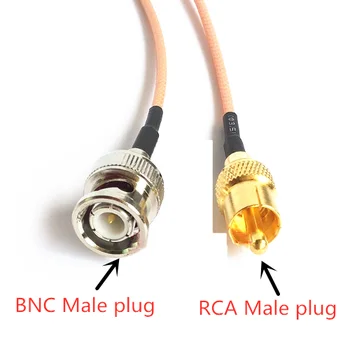 RG316 Kaabel BNC Mees, et RCA Male Plug RF, Coaxial Pats Pikendus Jumper Juhe Video & Audio 50 Oomi