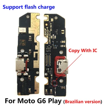 10 Tk Jaoks Moto G6 Play USB-Laadija Laadimise Port, Doki Ühenduspesa Flex Kaabel Juhatuse Remont Osa