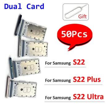 50tk，Originaal Dual Card Mobiiltelefoni Adapter Samsung Galaxy S22 Plus Ultra SIM-Kaardi Salve Kiip Sahtel Pesa Omanik + Pin-kood