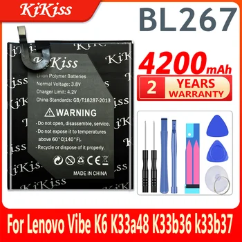 4200mAh BL267 Lenovo Vibe K6 VibeK6 BL 267 Asendamine Li-ion Sisseehitatud Mobiiltelefoni Aku
