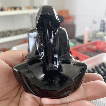 8cm Loomulik Obsidian Kristall, Mineraal-Gemstone Nikerdamist Wizard Reiki Tervendav Kodu Kaunistamiseks Käsitöö Halloween Puhkus Gif-1tk