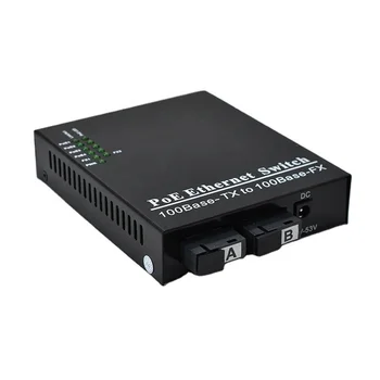 Wanglink Tehase Müügiks Hea Hinnaga 4-PoE Ethernet Switch 100Base-TX to 100Base-FX SC Fiber POE Lüliti CCTV Turvalisus