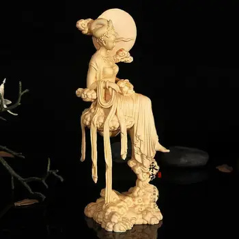 hiina folk art Yueqing pukspuu nikerdamist joonis: chang e