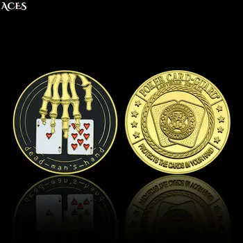Pokkeri Kaardi Guard kuldmünt Kuradid Talons Muster mälestusmünte Las Vegas Casino Kaardi Metal Presser Ornament Festival Kingitus