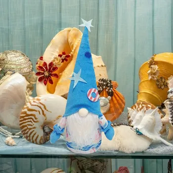 Nukk Festival Ookeani Gnome Õnneks Sügav Näota Ookeani Decor Sinine Gnome Meremiili Õpetaja Ornament Lahtiselt Ja Ornament Komplekt