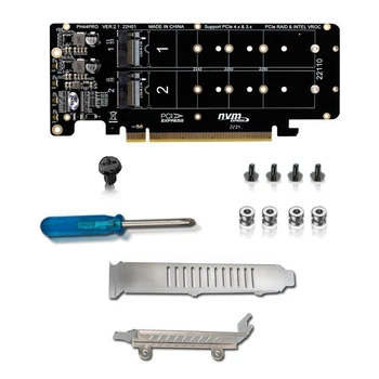 Nvmex4 SSD 2U Server Ärkaja Kaardi Kahepoolne 4-Disk NVME RAID-PCI-EX16 Jagatud Kaardi Expansion Card Adapter Kaart