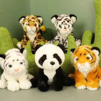 Simuleeritud Tiger/Leopard/Panda Loomade Nukud Beebi Mänguasjad, Plüüš-20cm Kõrge Kvaliteedi PP Puuvill Laste Tasku Palus Mänguasjad