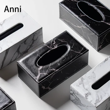 Loovus Marmor Tekstuur Nahk Kude Karbid Euroopa Lihtne Pumpamine Paber Ladustamise Kasti Magamistuba Desktop Kudede Kasti Kaas