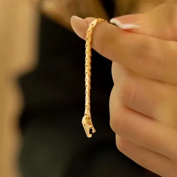 Serpentine Ringi Naistele Vasetatud 18k Kuld Mood High-End Luksus Disainer Õrn nimetissõrme Rõnga Ehted Tarvikud