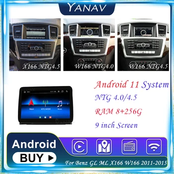 Autoraadio Android 2 Din Stereo Vastuvõtja Mercedes Benz GL ML X166 W166 2011-2015 GPS Navigaator koos carplay Multimeedia Mängija