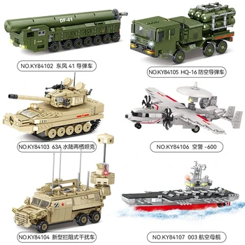Sõjalise Seeria Tank Hävitaja Lennukikandja Rakettide Auto Ehitusplokk Sõjalise Sõiduki Tellised Mudeli Komplekt Mänguasi Lastele Kingitus
