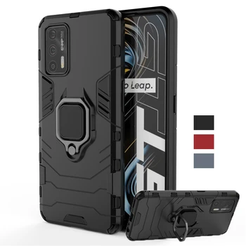 Kate Oppo Realme X7 Max 5G Juhul Magnet Rõngas Seista Omanik Põrutuskindel TPÜ Kaitseraua Armor Telefoni tagakaas Realme X7 Max Kohtuasjas