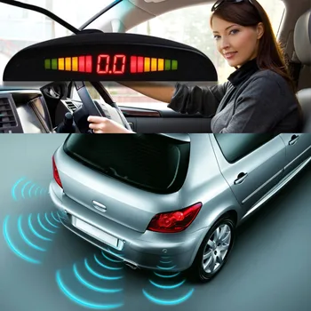 Onever Auto LED Parkimine Andur 4 Andurid 12V Autode Tulede De Estacionamento Vastupidine Abi Backup Radar Jälgib Süsteem