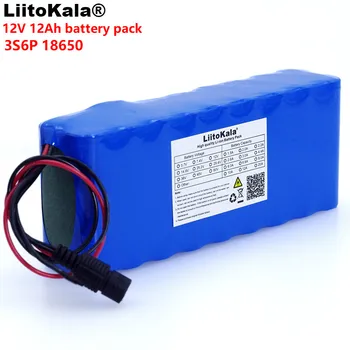 LiitoKala 12v 18650 Lithium-ion Battery Pack koos BMS 12A Kaitse plaat 12000mAh Jahindus lamp xenon Kalapüügi Lambi KASUTAMINE